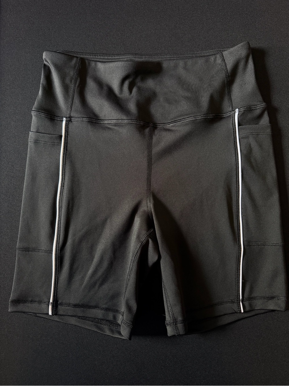 Body Glove Black Bike Shorts with White Stripe Detail